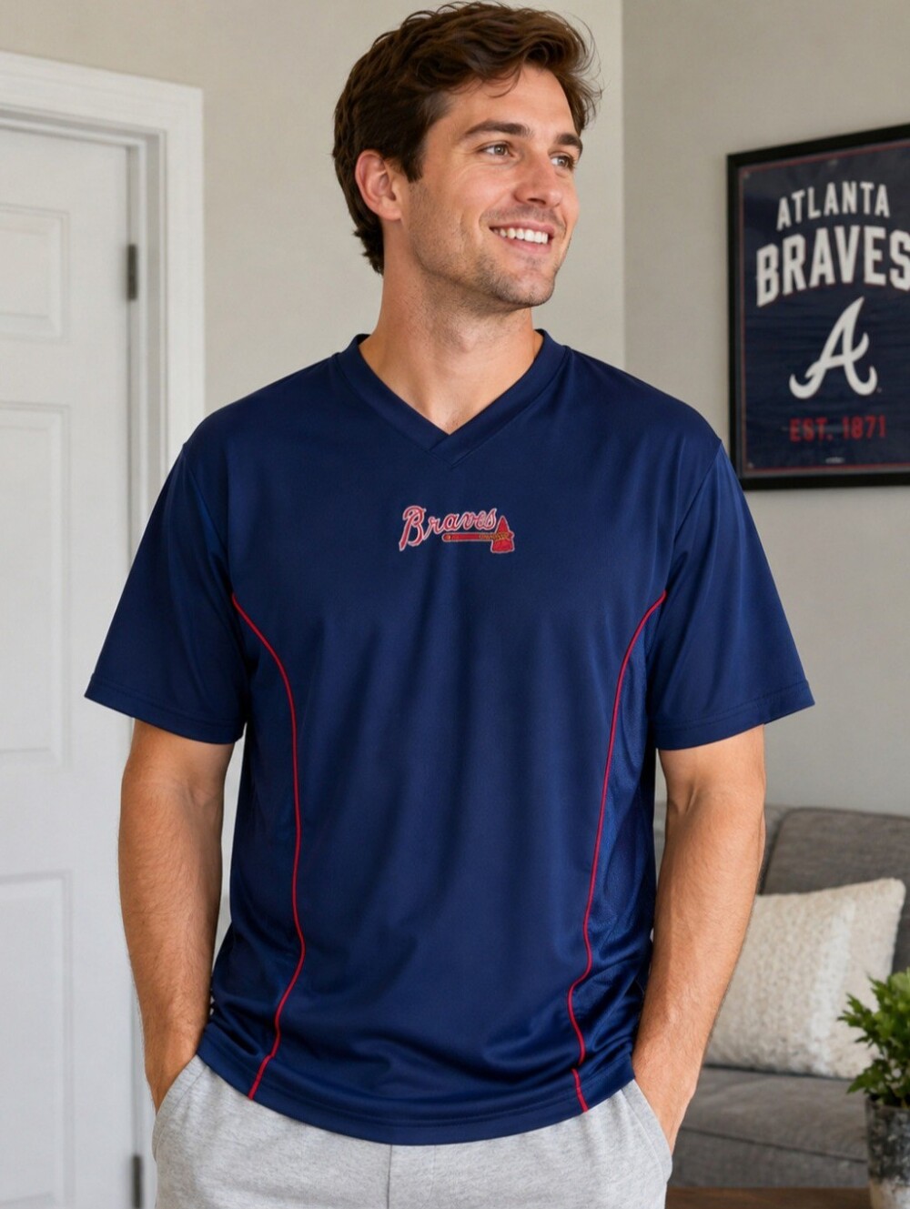 Atlanta Braves Navy Performance Shirt
